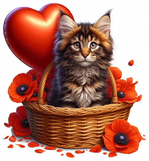 Gato Feliz Navidad Y Globos