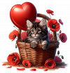 Gato Feliz Navidad Y Globos
