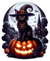Gato En Halloween
