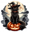 Gato En Halloween