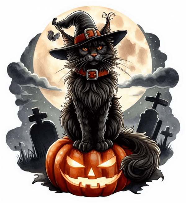 Gato En Halloween