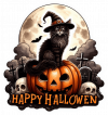 Gato En Halloween