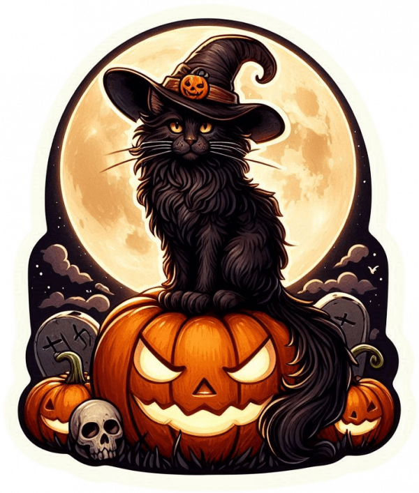Gato En Halloween