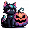 Gato Y Calabaza Gótico (1)