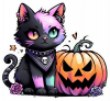 Gato Y Calabaza Gótico (1)