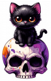 Gato Y Calabaza Gótico (1)
