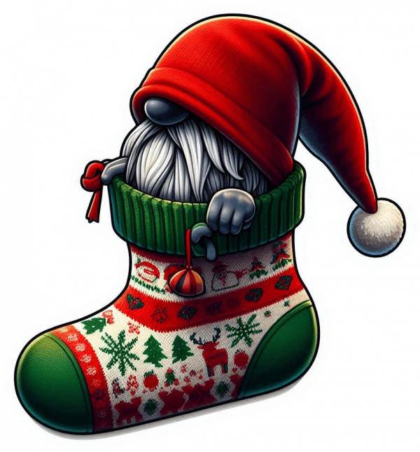 Gnomo Y Media De Navidad