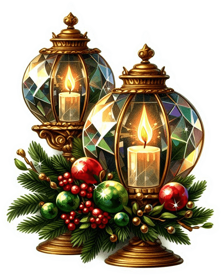 (5383)- Lamparas y Velas de Navidad Lámparas Y Velas De Navidad