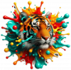 Tigre En Liquido Multicolor 03