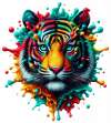 Tigre En Liquido Multicolor 04