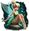 Tinker Bell En Piedra Del Bosque 01