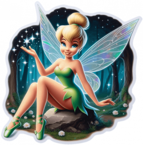 Tinker Bell En Piedra Del Bosque 03