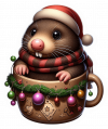 Topo Y Taza De Navidad 01