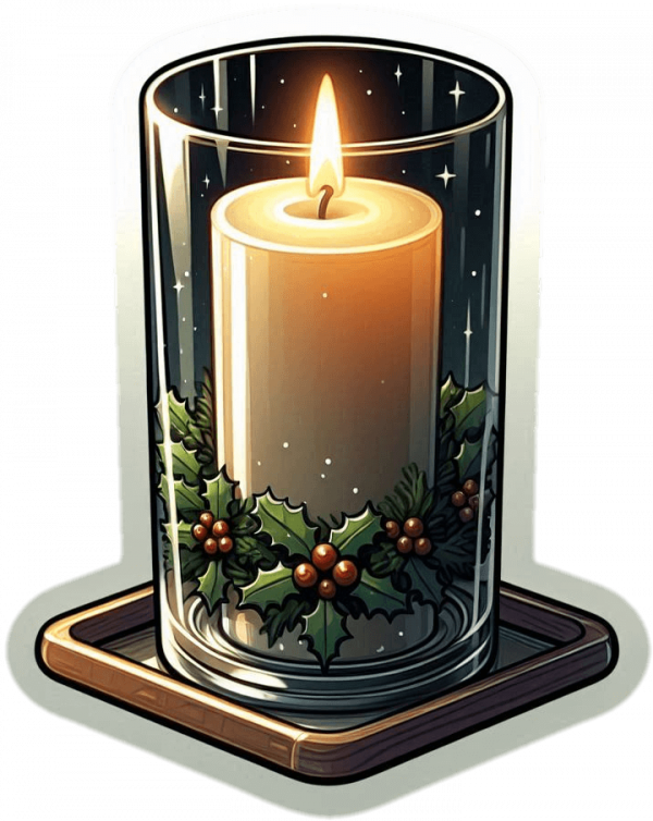 Vela Y Portavela De Navidad 14