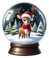 Venado Navideño En Cristal 04