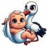 Cigueña Y Bebe 04
