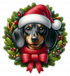 Dachshund De Corona Navidad 01