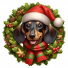 Dachshund De Corona Navidad 04