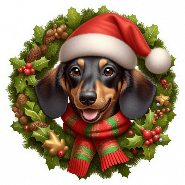 Dachshund De Corona Navidad 04