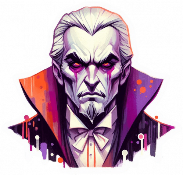 Dracula Terrorifica En Acuarela Gaouche 06