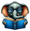 Elefante Leyendo 01
