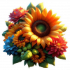 Girasol En Ramo 04