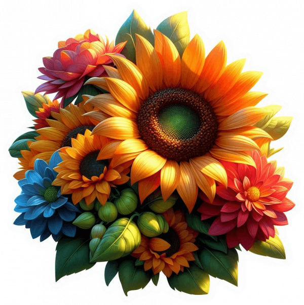 Girasol En Ramo 04
