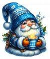 Gnomo Navideño Tonos Azul 05