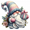 Gnomo Navideño Tonos Blancos 02