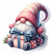 Gnomo Navideño Tonos Blancos 03