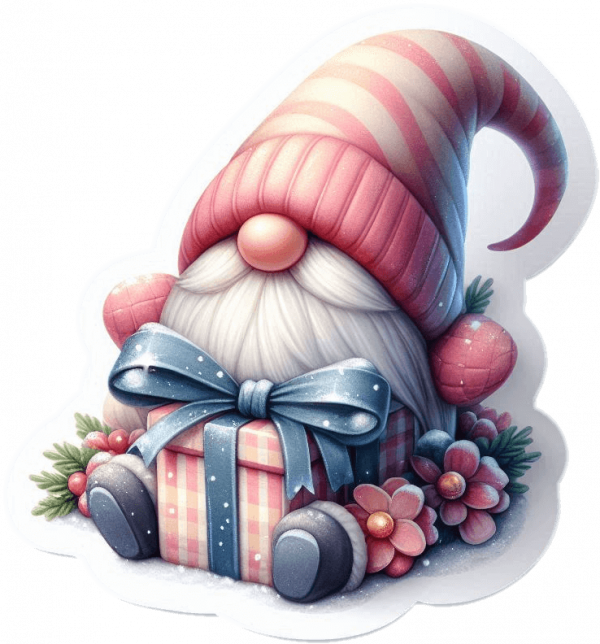 Gnomo Navideño Tonos Blancos 03