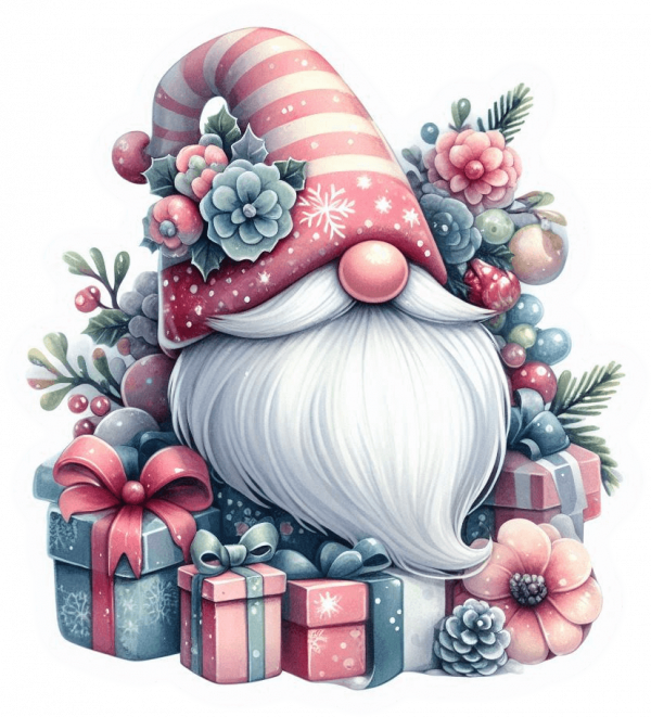 Gnomo Navideño Tonos Blancos 07