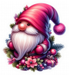 Gnomo Navideño Tonos Fucsia 03