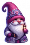 Gnomo Navideño Tonos Morados 05
