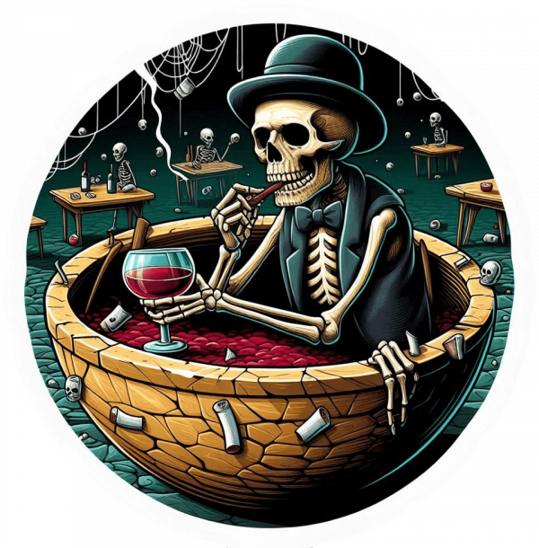 Halloween Calavera Vino 04
