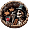 Halloween Calavera Vino 10