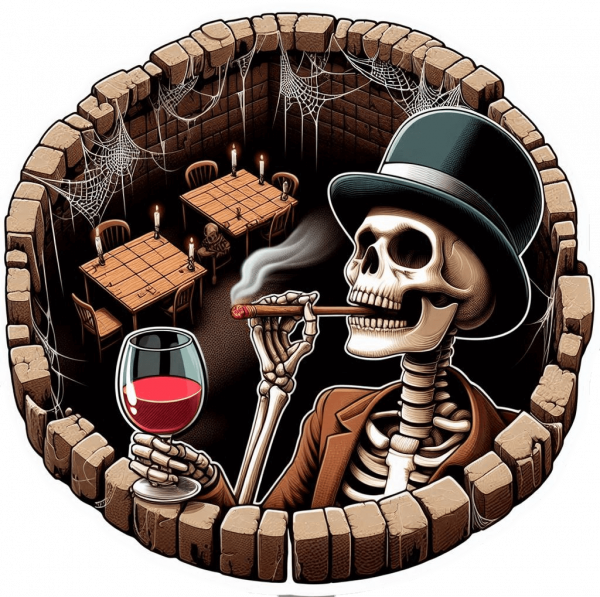Halloween Calavera Vino 10