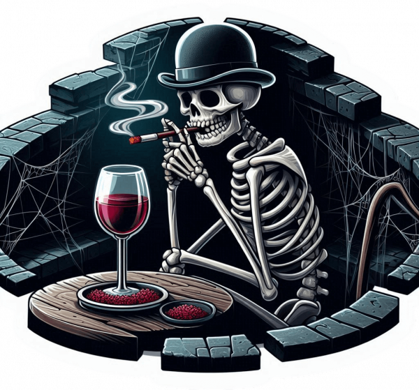 Halloween Calavera Vino 12