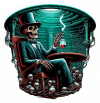 Halloween Calavera Vino 13