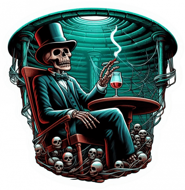Halloween Calavera Vino 13
