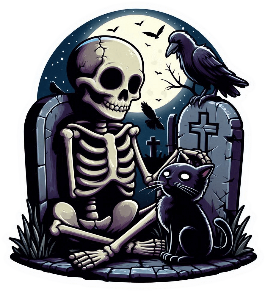 Hallowen Calavera En Tumba 03