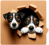 Jack Russell Hueco En Pared