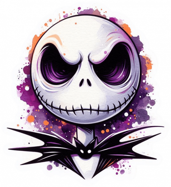Jack Skellington En Acuarela Gaouche 01