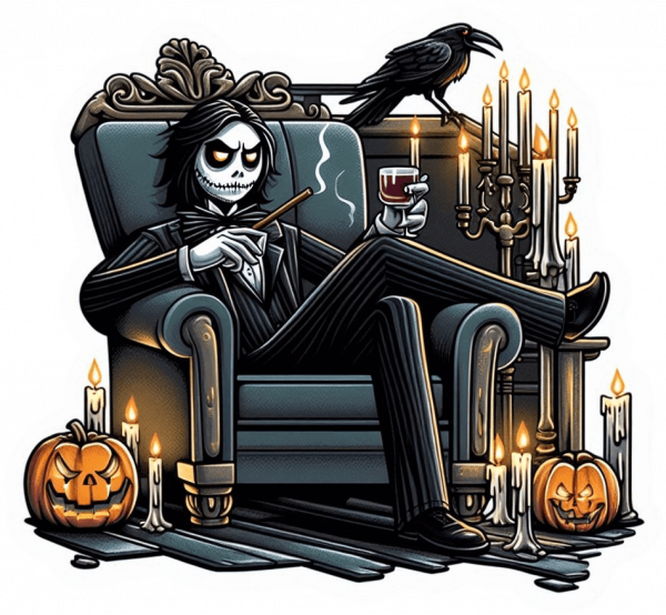 Jack Skellington Gotico En Sofa 01