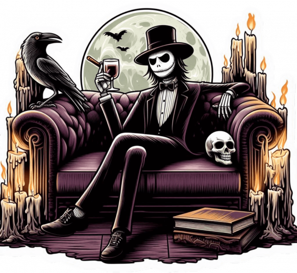 Jack Skellington Gotico En Sofa 03