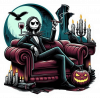 Jack Skellington Gotico En Sofa 04