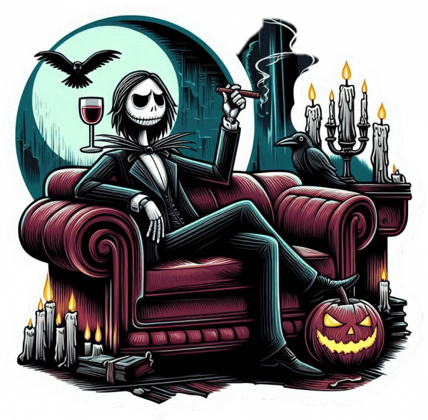 Jack Skellington Gotico En Sofa 04