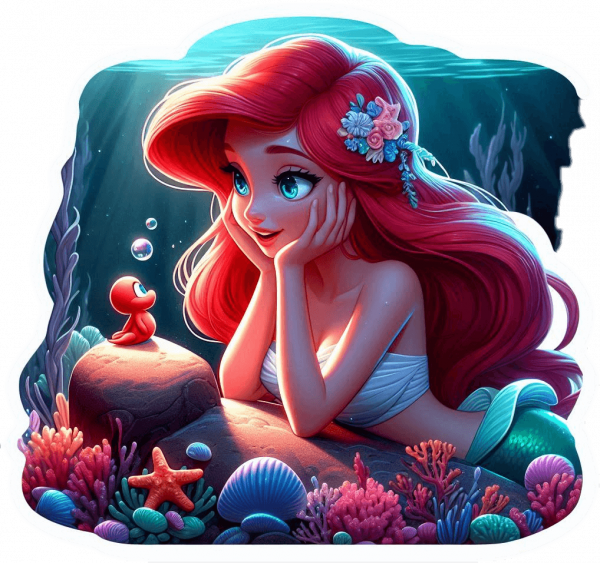 La Sirenita En Una Piedra 03