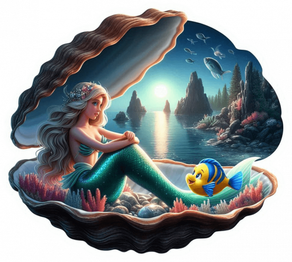 La Sirenita Y Flounder 02
