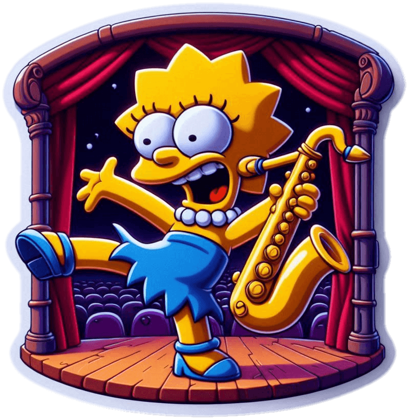 Lisa Simpson Tocando El Saxo